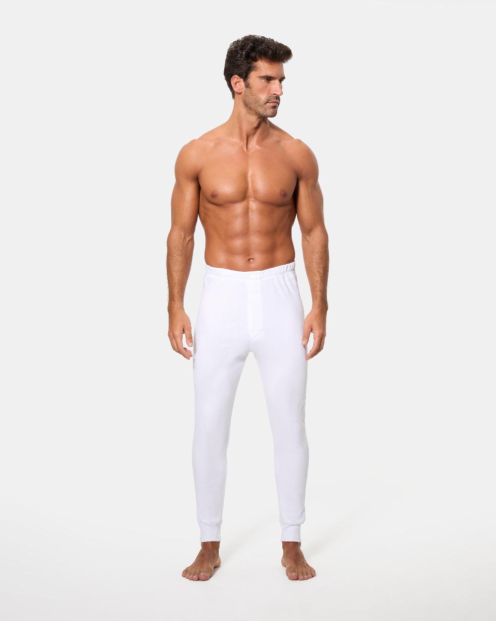 ﻿Abanderado Calzoncillo largo térmico hombre algodón de invierno 100% Interlock desagujado