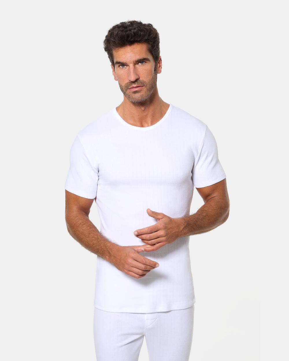 Abanderado Camiseta interior térmica m/c algodón de invierno 100% Interlock desagujado