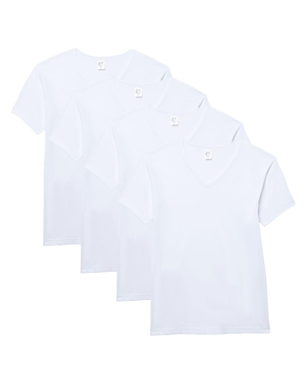 Abanderado Pack 4 camisetas de algodón manga corta cuello pico Abanderado