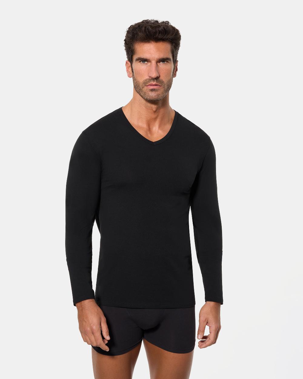 Abanderado Camiseta de manga larga cuello pico con tecnología termorreguladora Regul’activ Abanderado