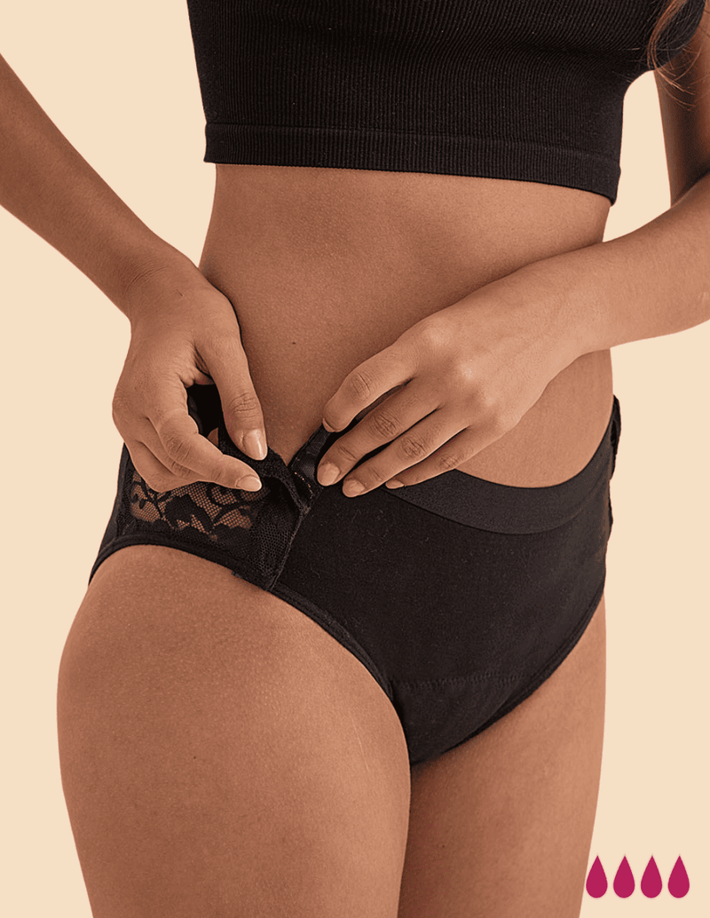 Anaissa Braga menstrual reutilizables de algodón con cierre de velcro para movilidad reducida Velcrochip