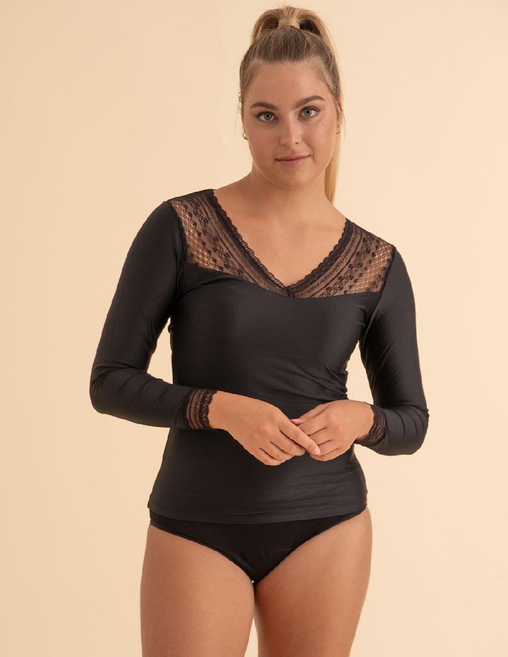 Anaissa Camiseta con encaje Claire Descuento por venta flash