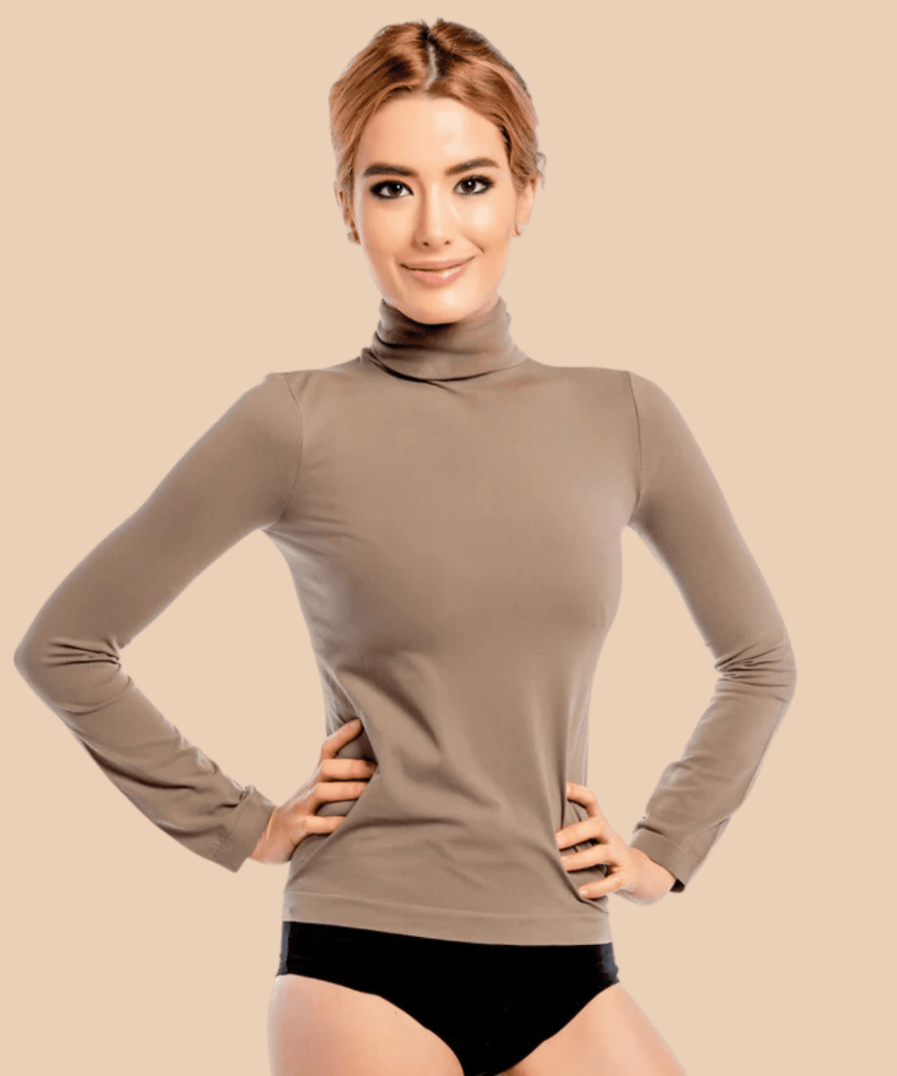Anaissa Camiseta de cuello alto con fibra Emana 3D Vera Ofertas de temporada