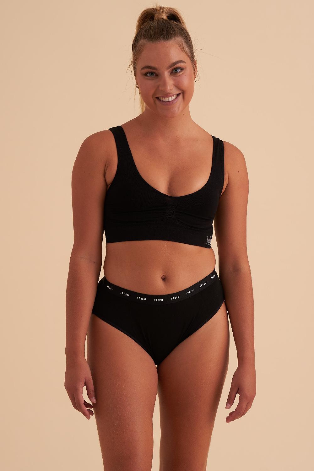 Anaissa Pack-4 Bragas menstruales fabricadas en bambú 2 flujo abundante Agadir 2 flujo moderado-Logos Últimos 2 días