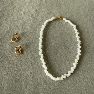 D lirio Collar Bolas Cava Blanco