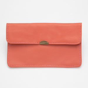 D lirio Cartera de Piel Anaranjada