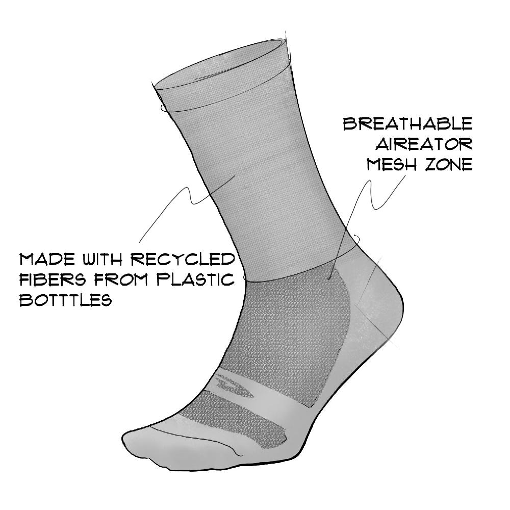 Defeet Aireator 3" No Logo Quarter Cuff Envío internacional gratuito