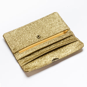 Dlirioshop Cartera de Piel Dorada Purpurina Grandes ahorros
