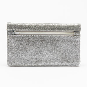 Dlirioshop Cartera de Piel Plata Purpurina Rebajas de fin de temporada
