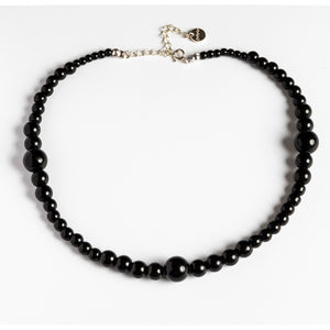 Dlirioshop Collar Bolas Negro Onix Promoción por tiempo limitado