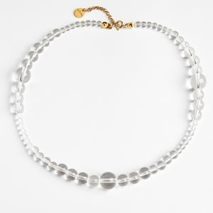 Dlirioshop Collar Bolas Transparente Cuarzo Oferta especial de fábrica