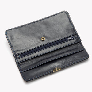Dlirioshop Cartera de Piel Azul Dark Precios de Black Friday