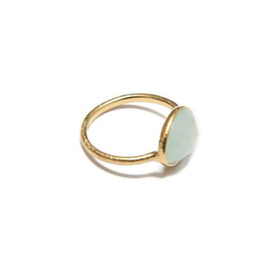 Dlirioshop Anillo Piedra Verde Aguamarina Rebajas de fin de temporada
