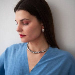 Dlirioshop Collar Bolas Plateado Ofertas