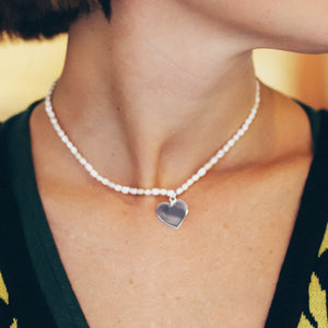 Dlirioshop Collar Perle Heart Venta caliente