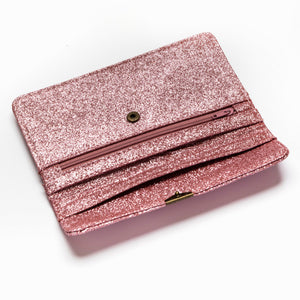 Dlirioshop Cartera de Piel Rosa Purpurina Superdescuento