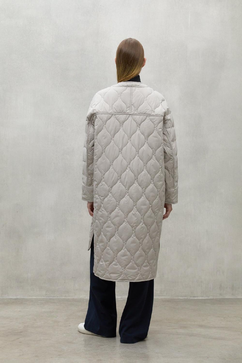 Ecoalf LIGHT BEIGE LEZNA COAT WITH BAND Envío gratis