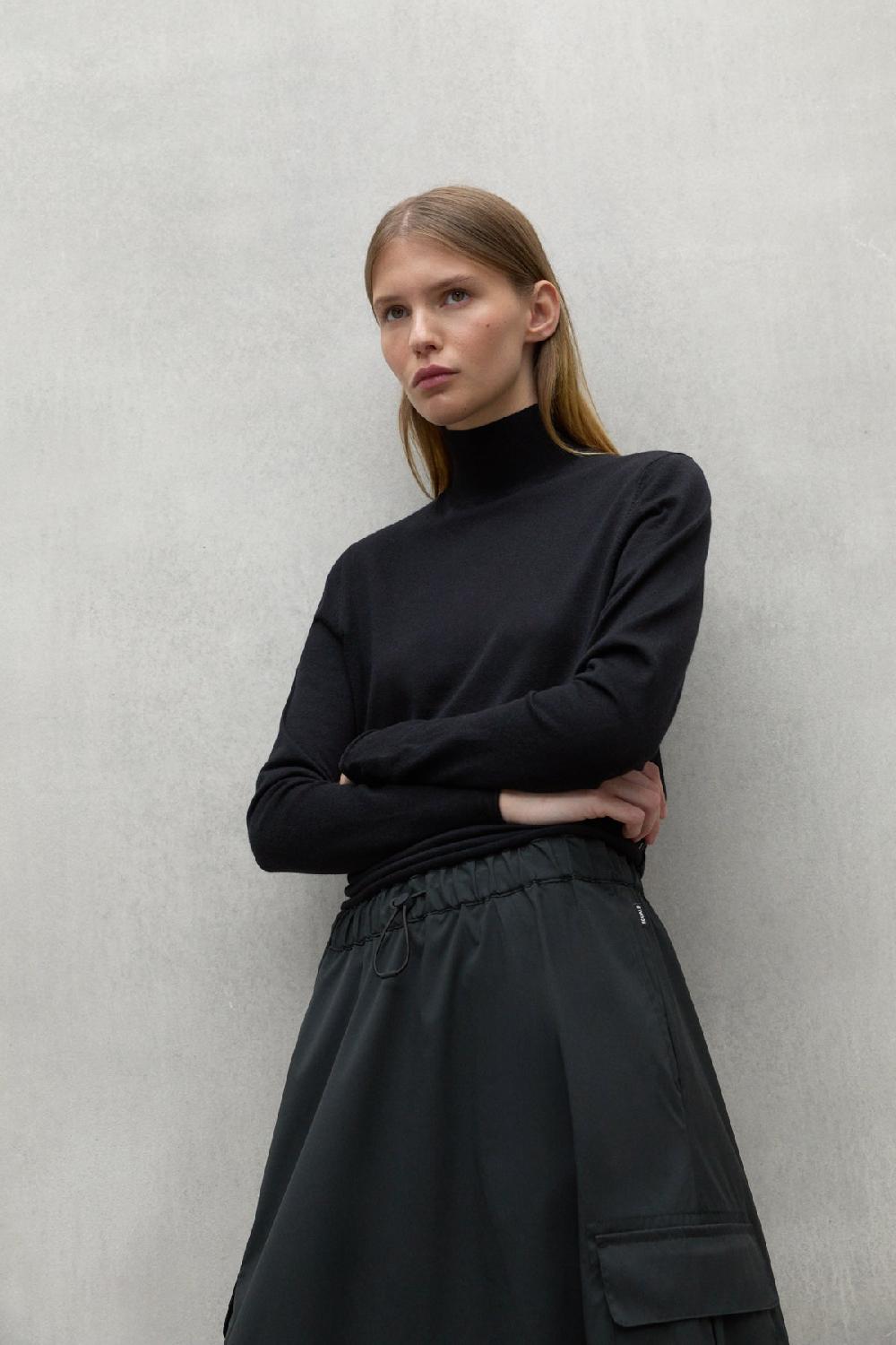 Ecoalf JUMPER COLLAR FAYA BLACK Grandes descuentos