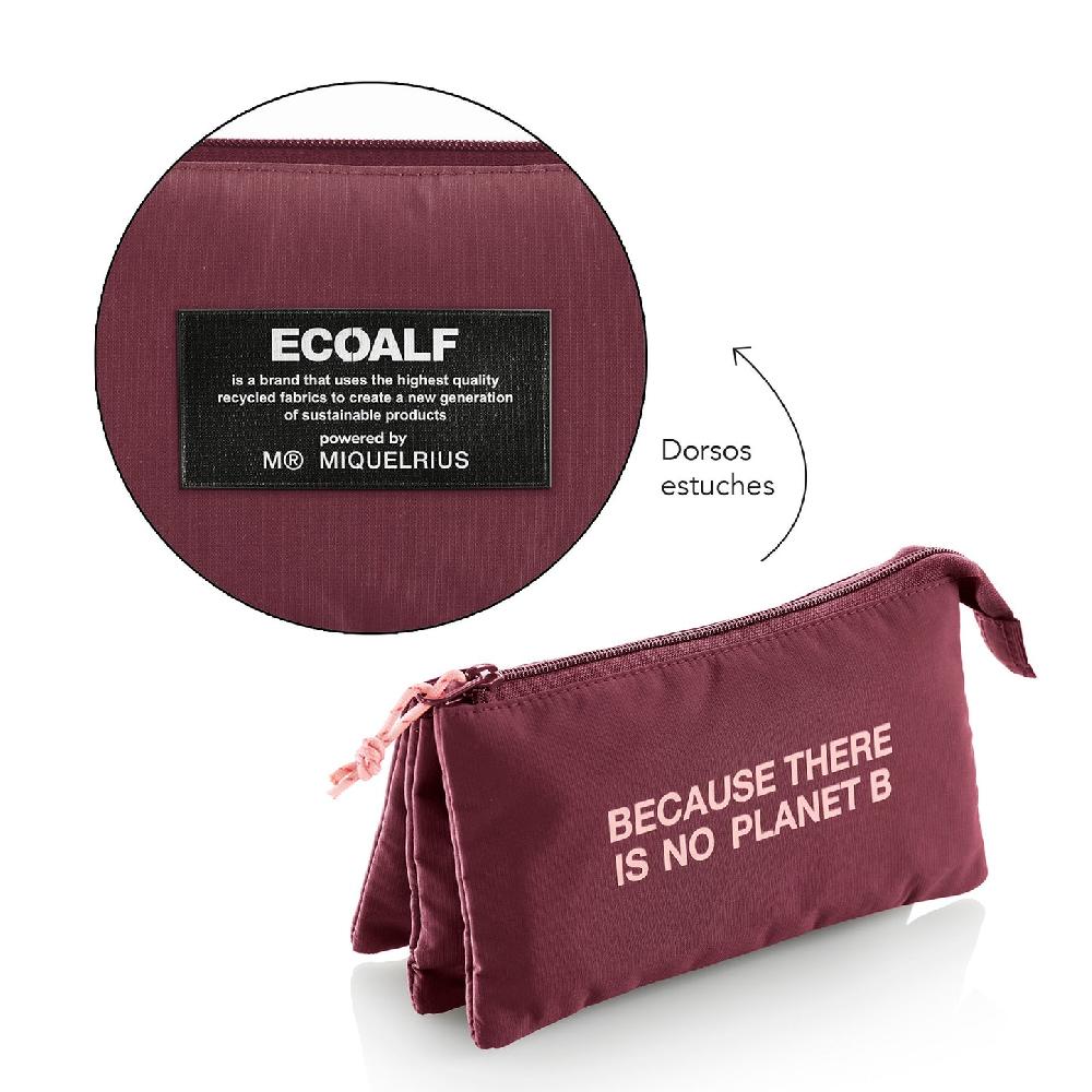 Ecoalf DARK BURGUNDY 3-Compartment Pencil Case Rebajas online