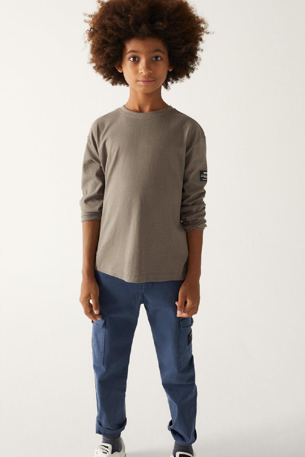 Ecoalf BROWN WALNUT LONG-SLEEVED T-SHIRT Limitado a 3 días