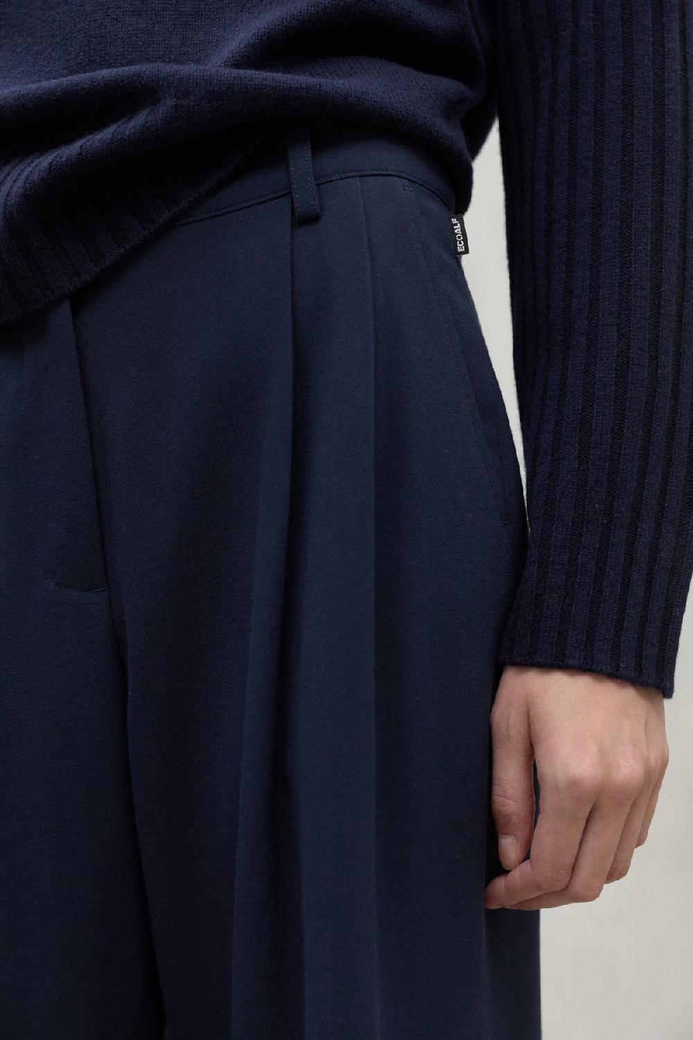 Ecoalf NAVY BLUE MIEL TROUSERS Superdescuento