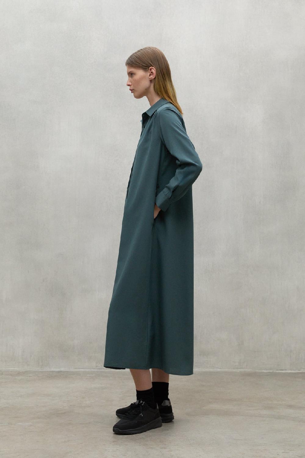 Ecoalf DARK GREEN ALEJANDRA DRESS Descuento por venta flash