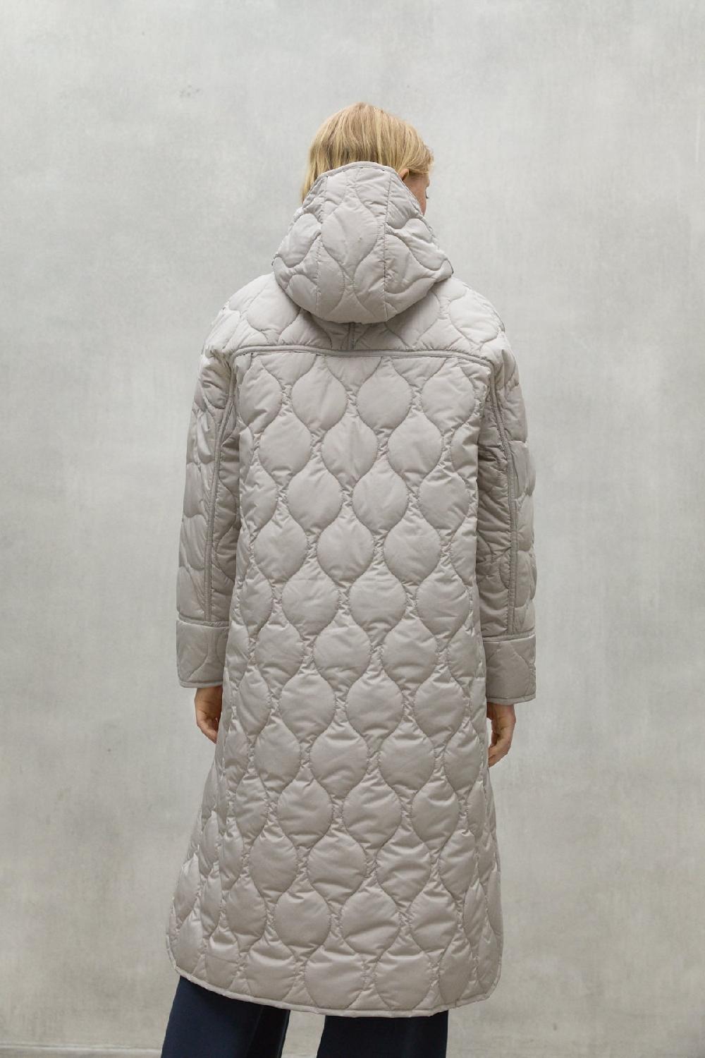 Ecoalf LIGHT BEIGE LEZNA COAT WITH HOOD Solo hoy
