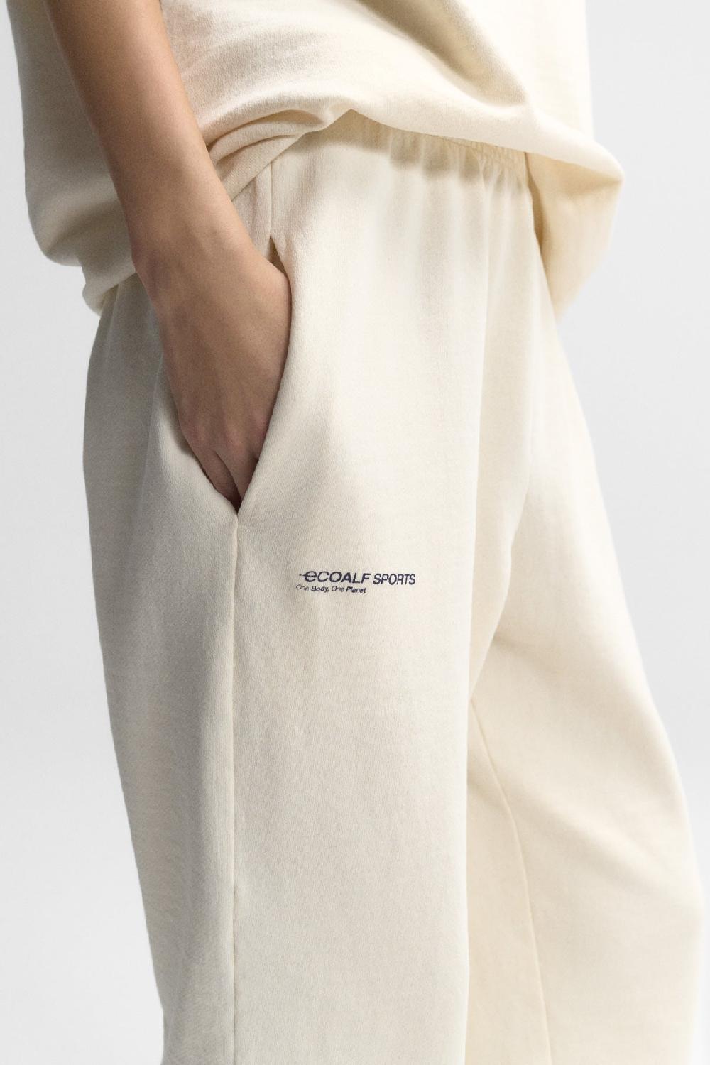 Ecoalf CALIFORNIA UNISEX PANTS WHITE Oferta especial