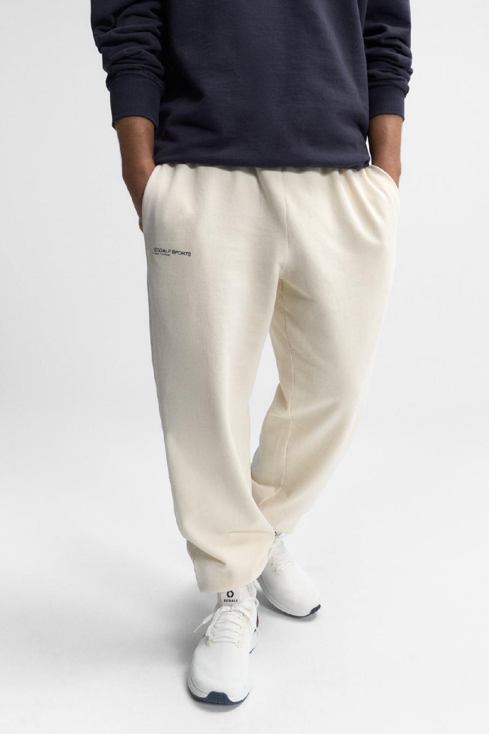 Ecoalf CALIFORNIA UNISEX PANTS WHITE Oferta especial