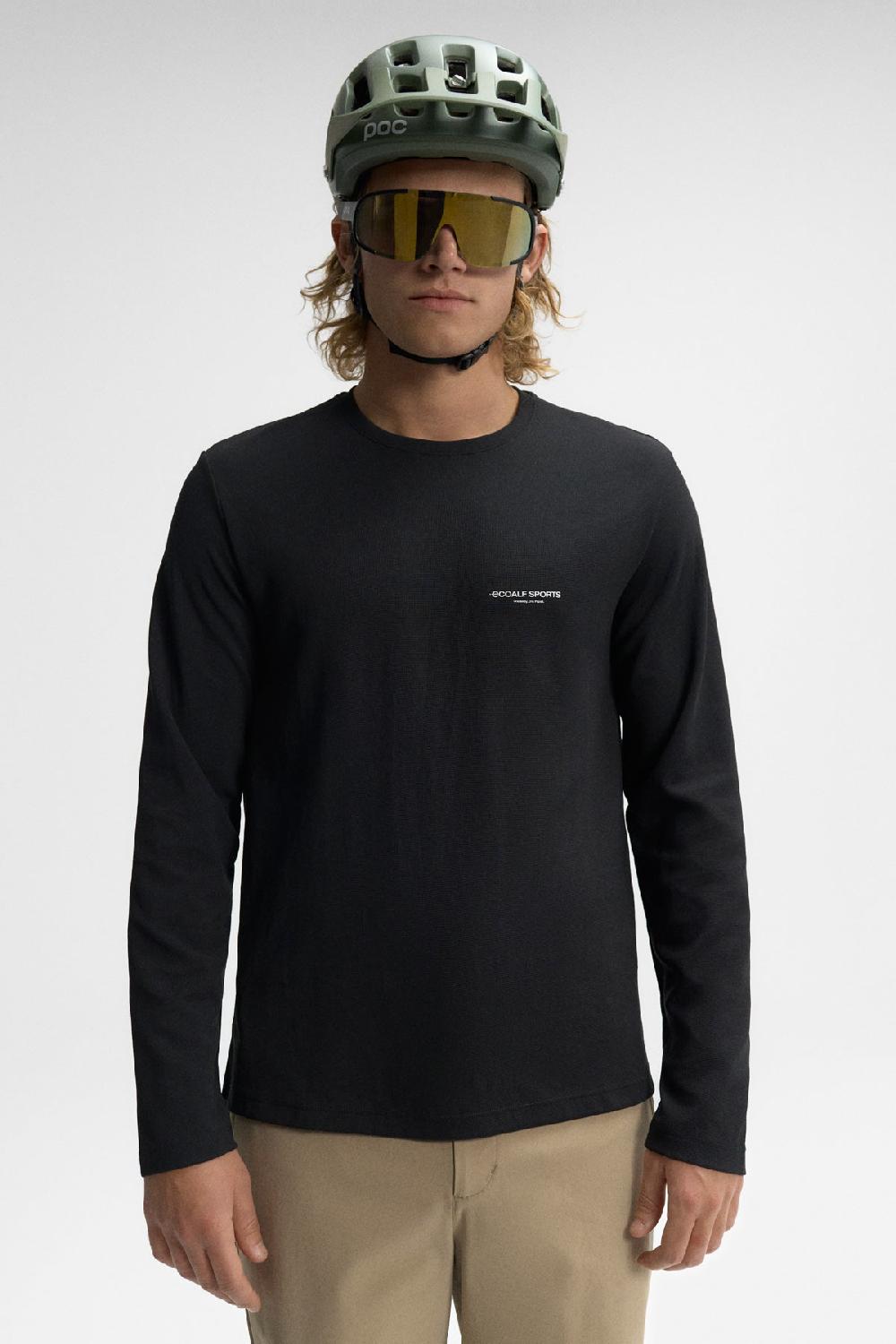 Ecoalf VAL EXPLORER LONG SLEEVE T-SHIRT UNISEX BLACK Solo hoy