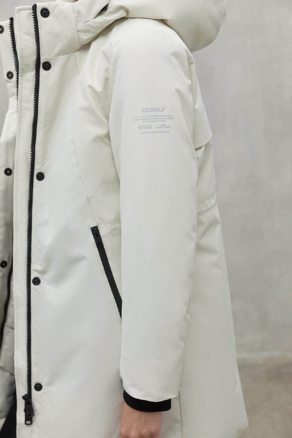 Ecoalf WHITE GLAMOUR COAT Oferta exclusiva