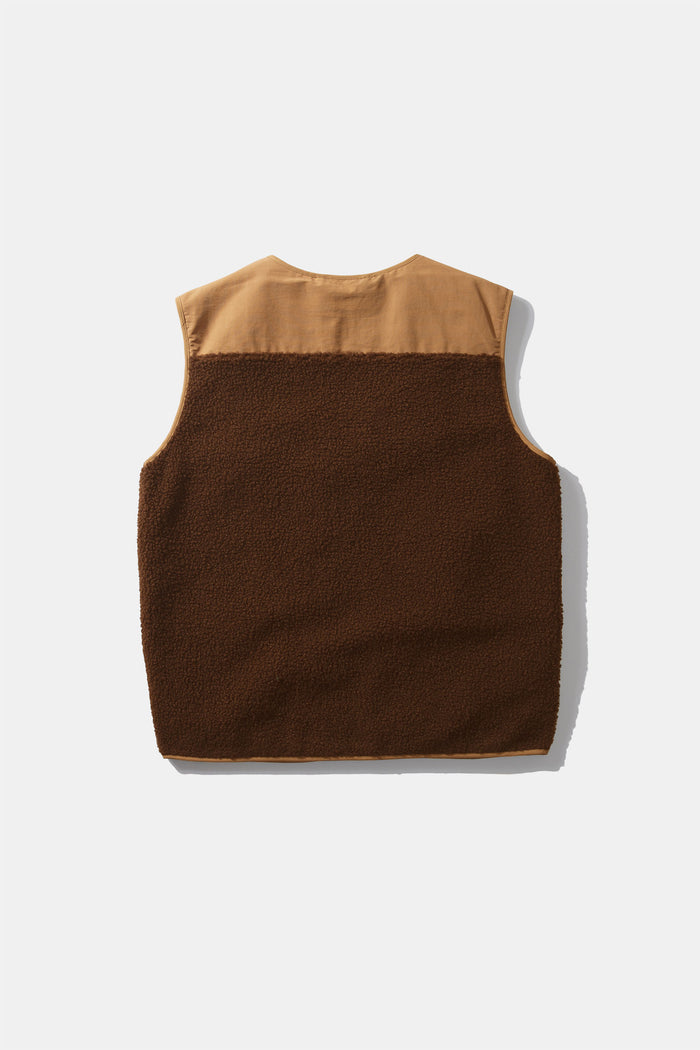 Edmmond studios SHEARLING VEST CHOCOLATE Oferta especial