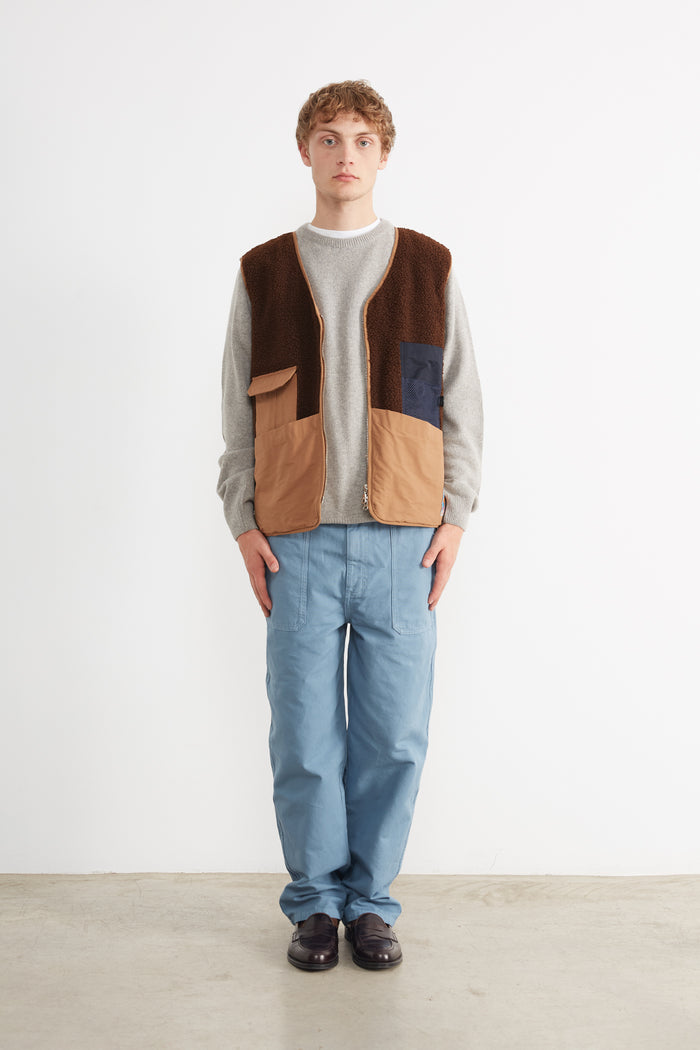 Edmmond studios SHEARLING VEST CHOCOLATE Oferta especial