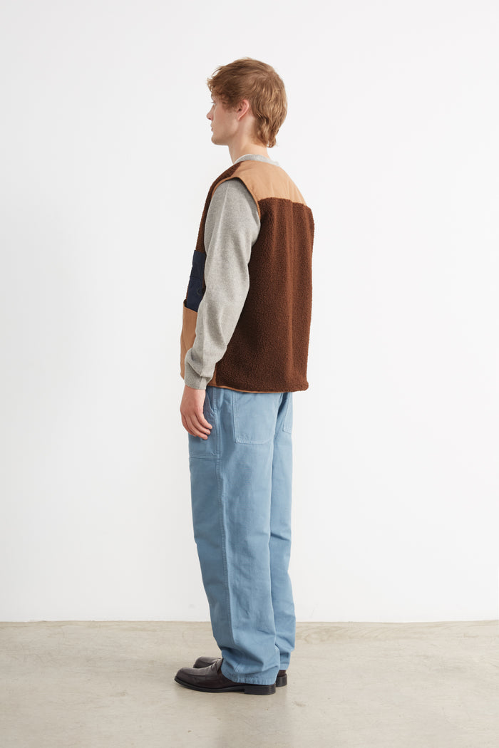 Edmmond studios SHEARLING VEST CHOCOLATE Oferta especial
