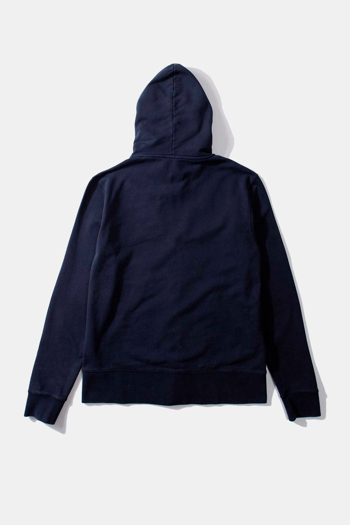 Edmmond studios MINI LOGO ZIP HOODIE NAVY Rebajas de fábrica