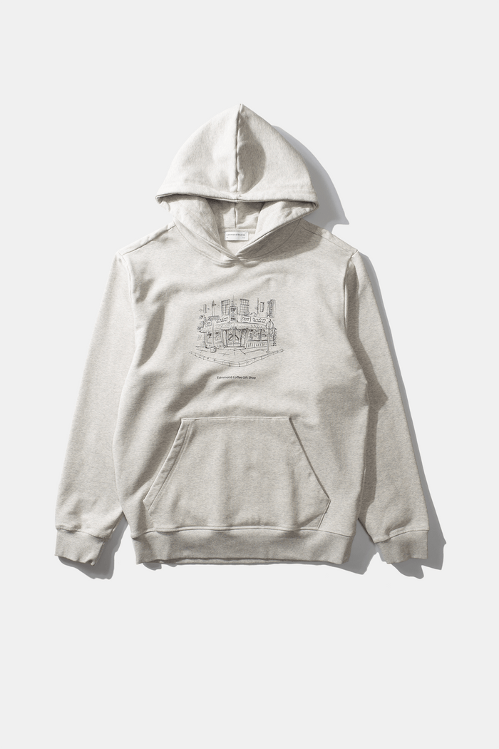 Edmmond studios EDMMOND COFFEE GIFT SHOP HOODIE LIGHT GREY MELANGE