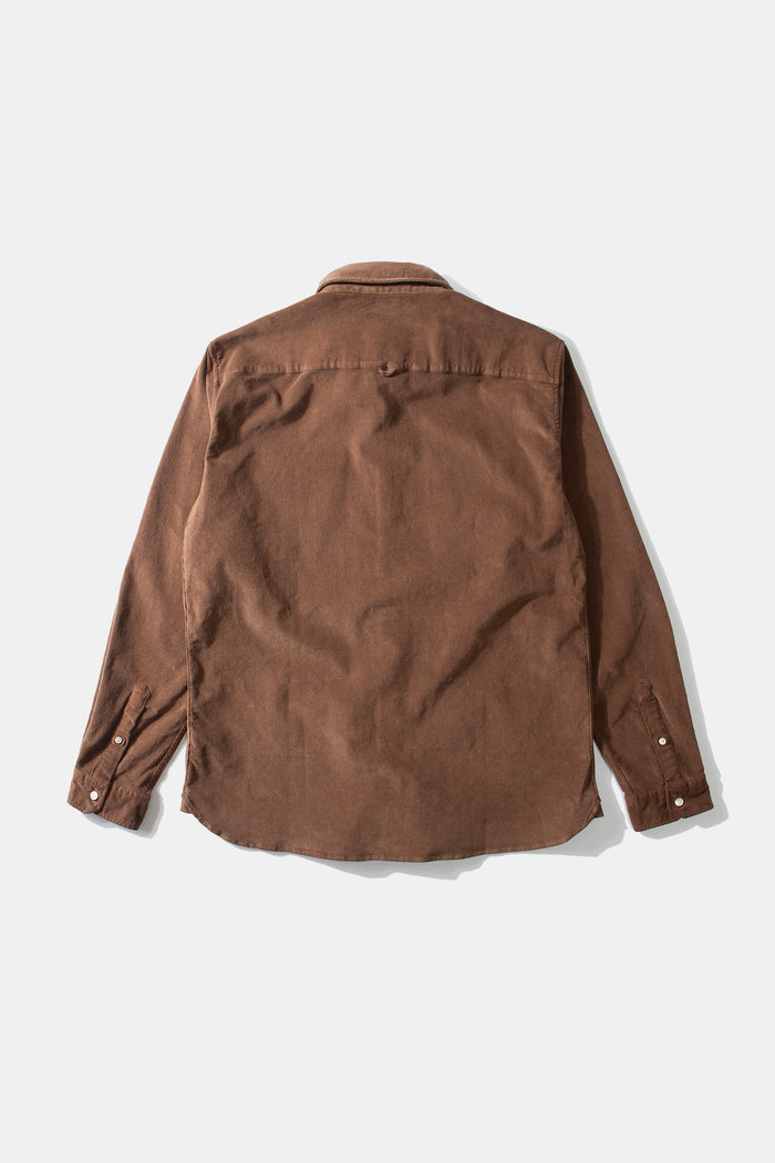 Edmmond studios MICROCORD SHIRT CHOCOLATE Ofertas de temporada
