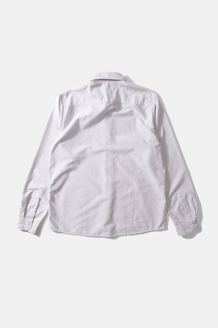 Edmmond studios BD STRIPED SHIRT DUCK EDITION CHOCOLATE Rebajas de fin de temporada