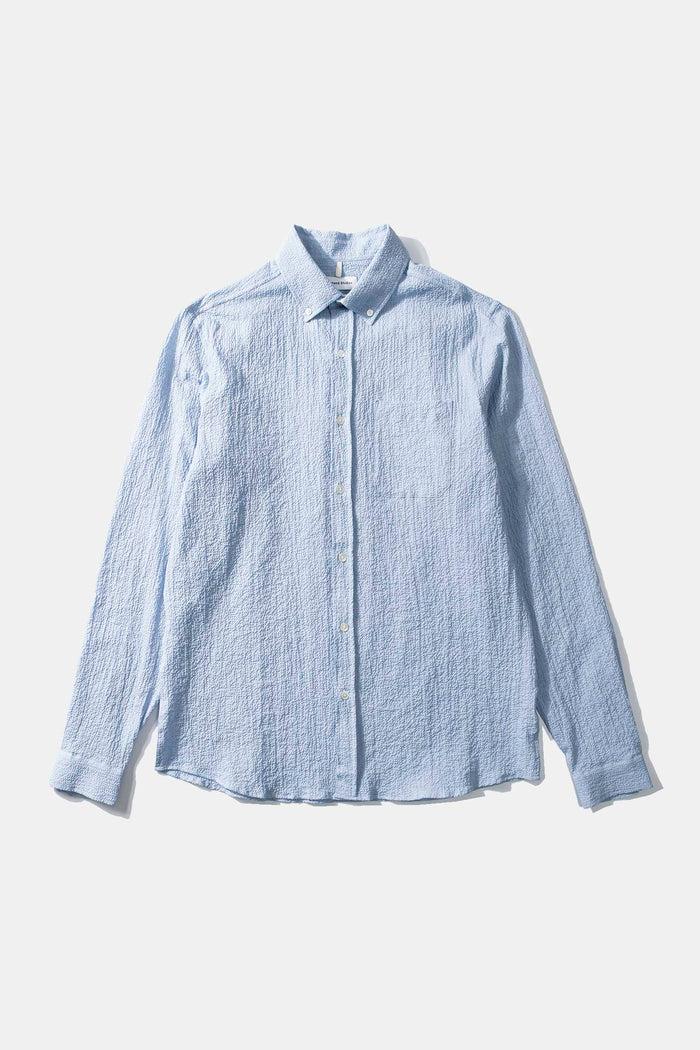 Edmmond studios SEERSUCKER SHIRT LIGHT BLUE