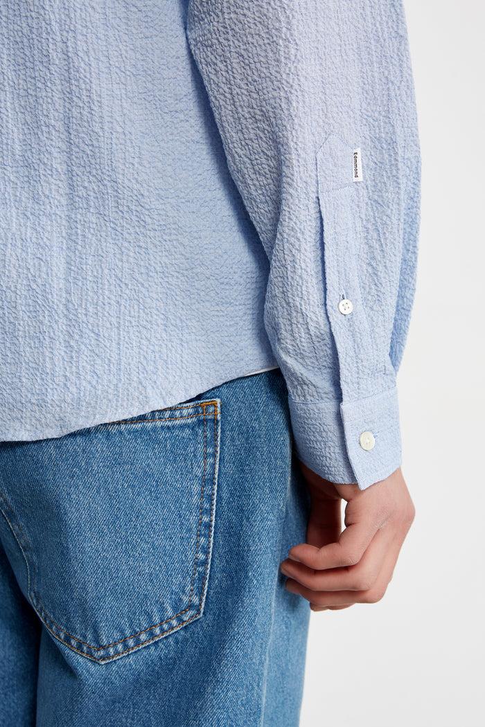 Edmmond studios SEERSUCKER SHIRT LIGHT BLUE Outlet