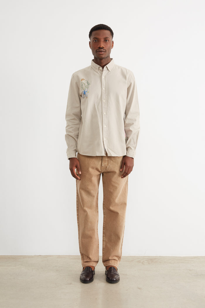 Edmmond studios SPORTING GOODS SHIRT TAUPE Rebajas