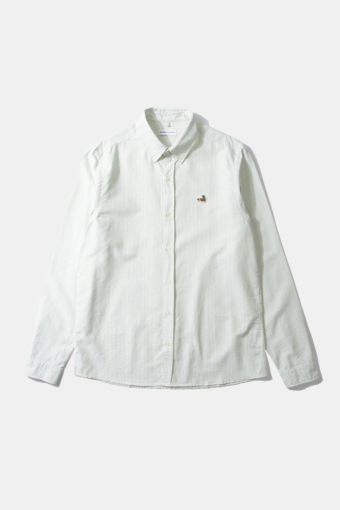 Edmmond studios BD STRIPED SHIRT DUCK GREEN