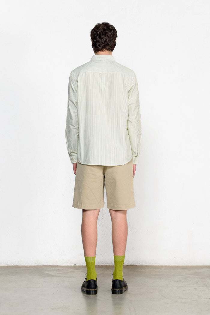 Edmmond studios BD STRIPED SHIRT DUCK GREEN Ventas relámpago