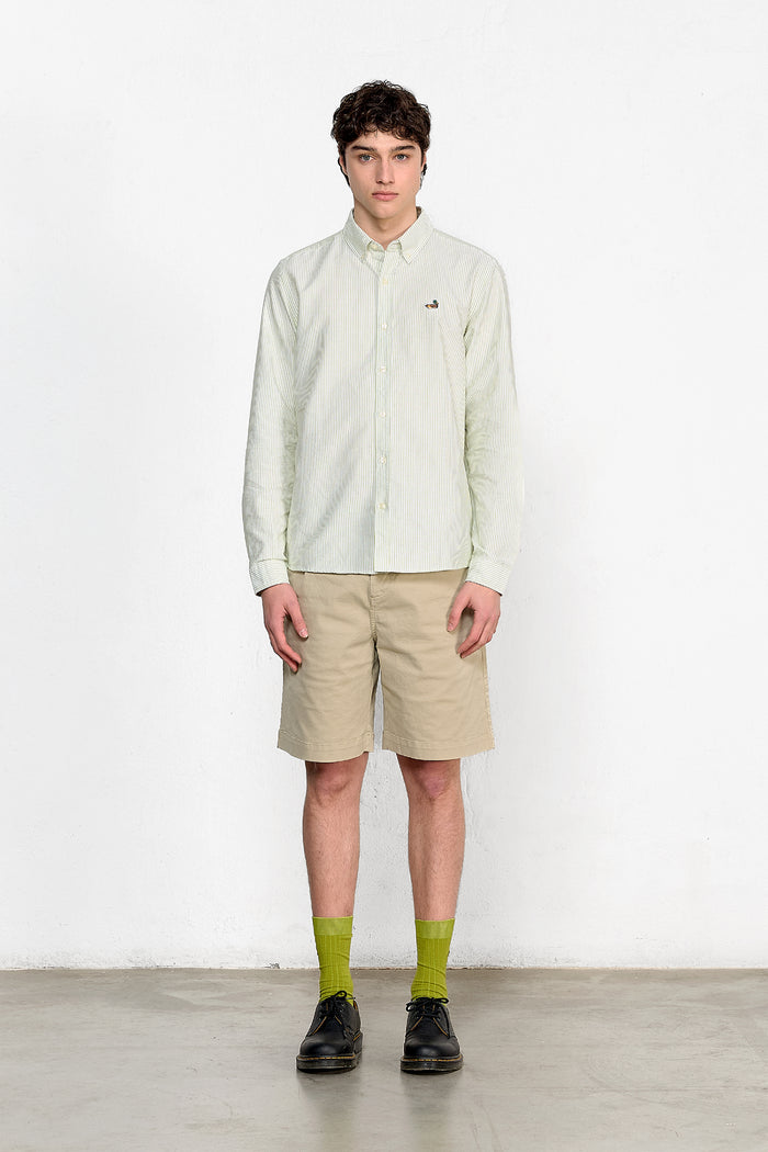 Edmmond studios BD STRIPED SHIRT DUCK GREEN Ventas relámpago