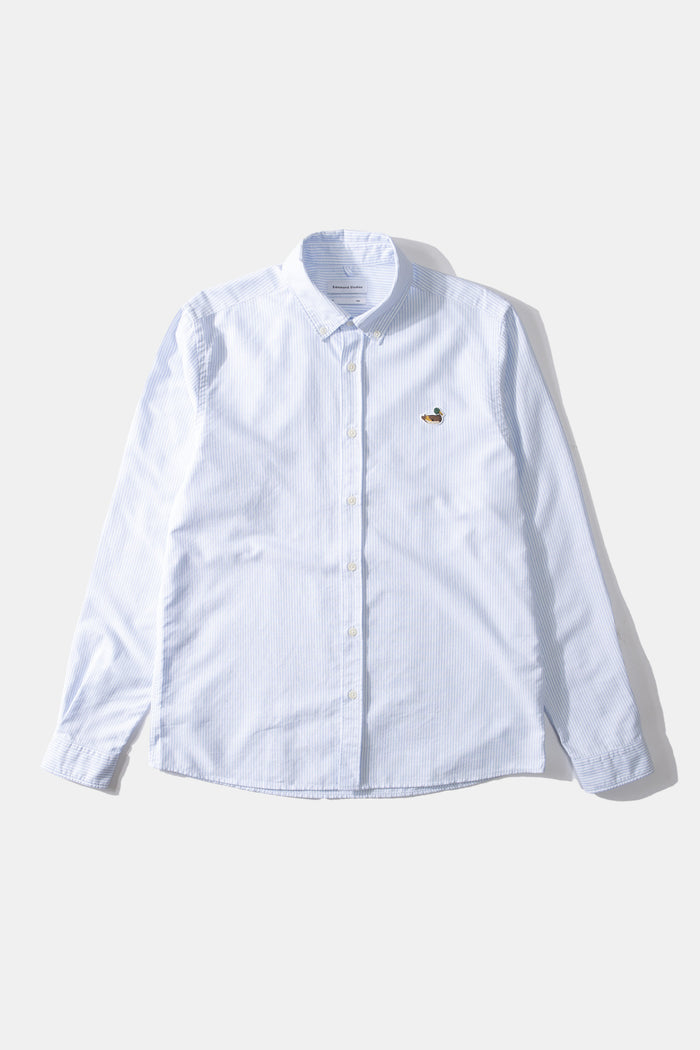 Edmmond studios BD STRIPED SHIRT DUCK LIGHT BLUE