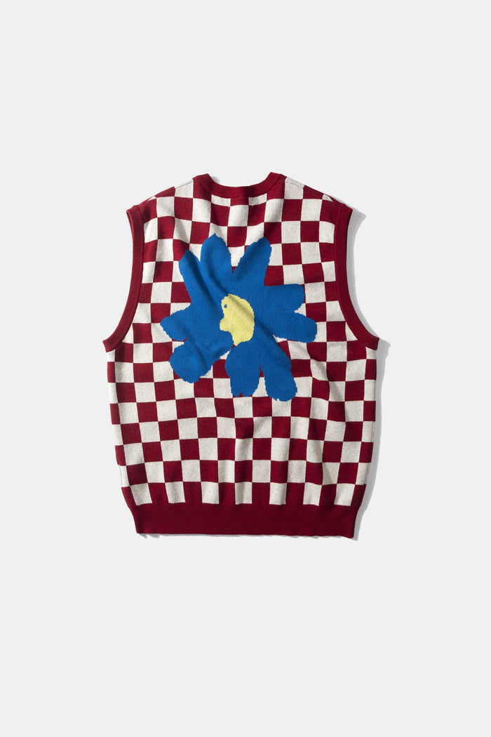 Edmmond studios CHECKERBOARD VEST VANILLA Promoción por tiempo limitado