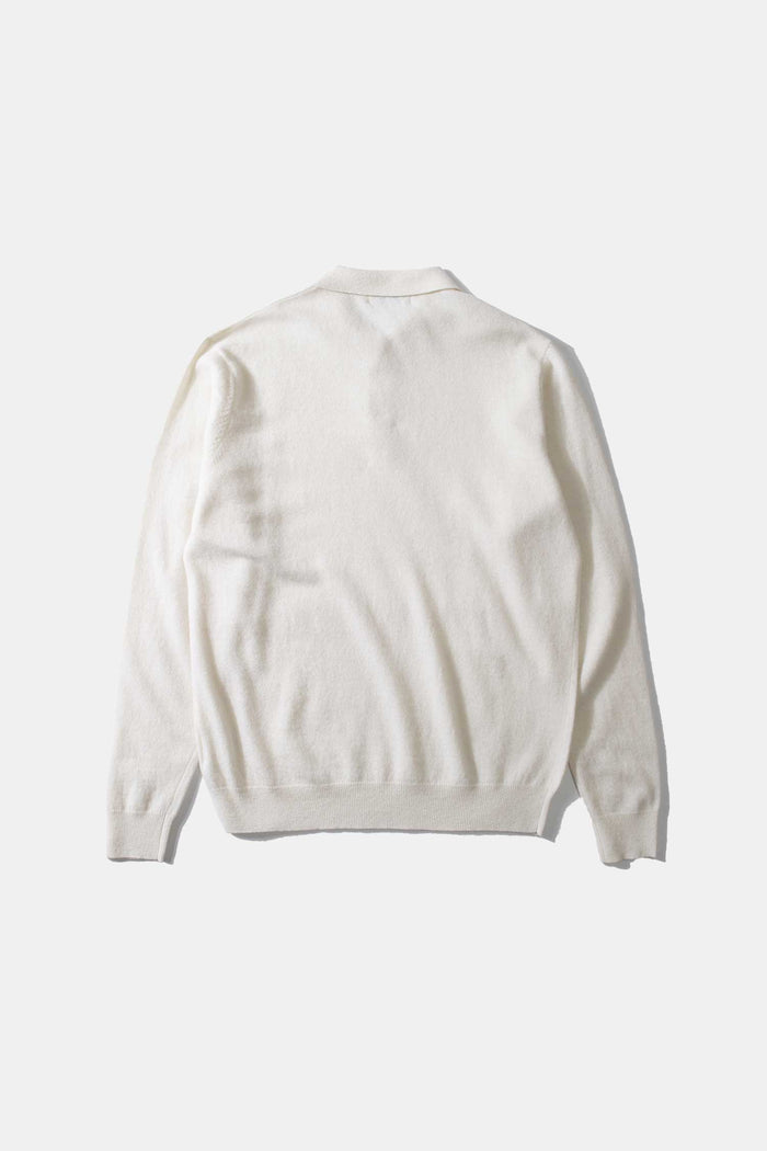 Edmmond studios WOOL POLO OFF WHITE Oferta especial de fábrica