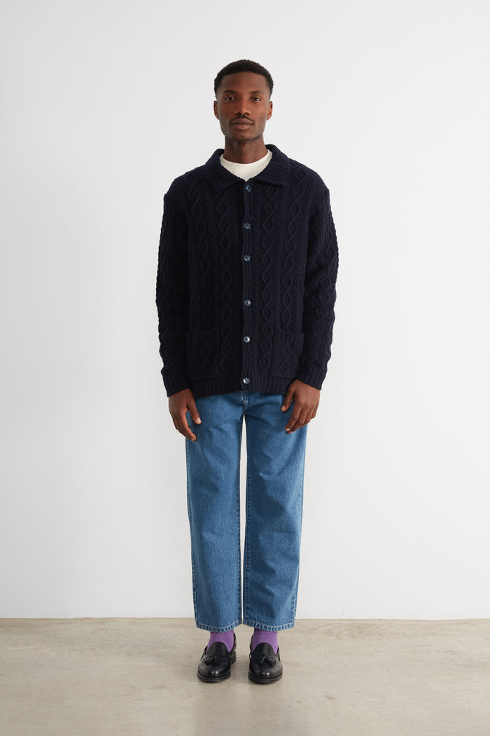 Edmmond studios SHEPHERD CARDIGAN NAVY Promoción trimestral