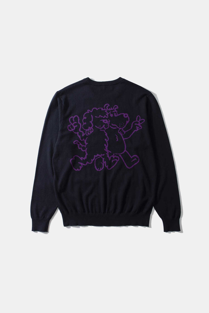 Edmmond studios EDMMOND BUBBLE SWEATER NAVY Grandes descuentos