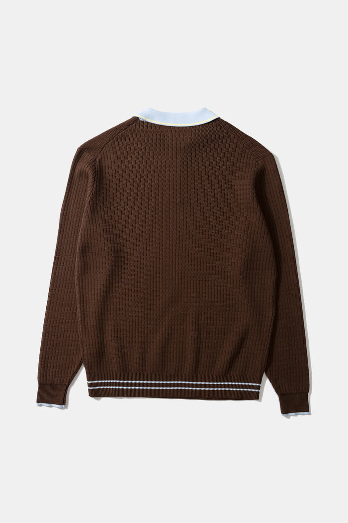 Edmmond studios KNITTED POLO CHOCOLATE Oferta exclusiva